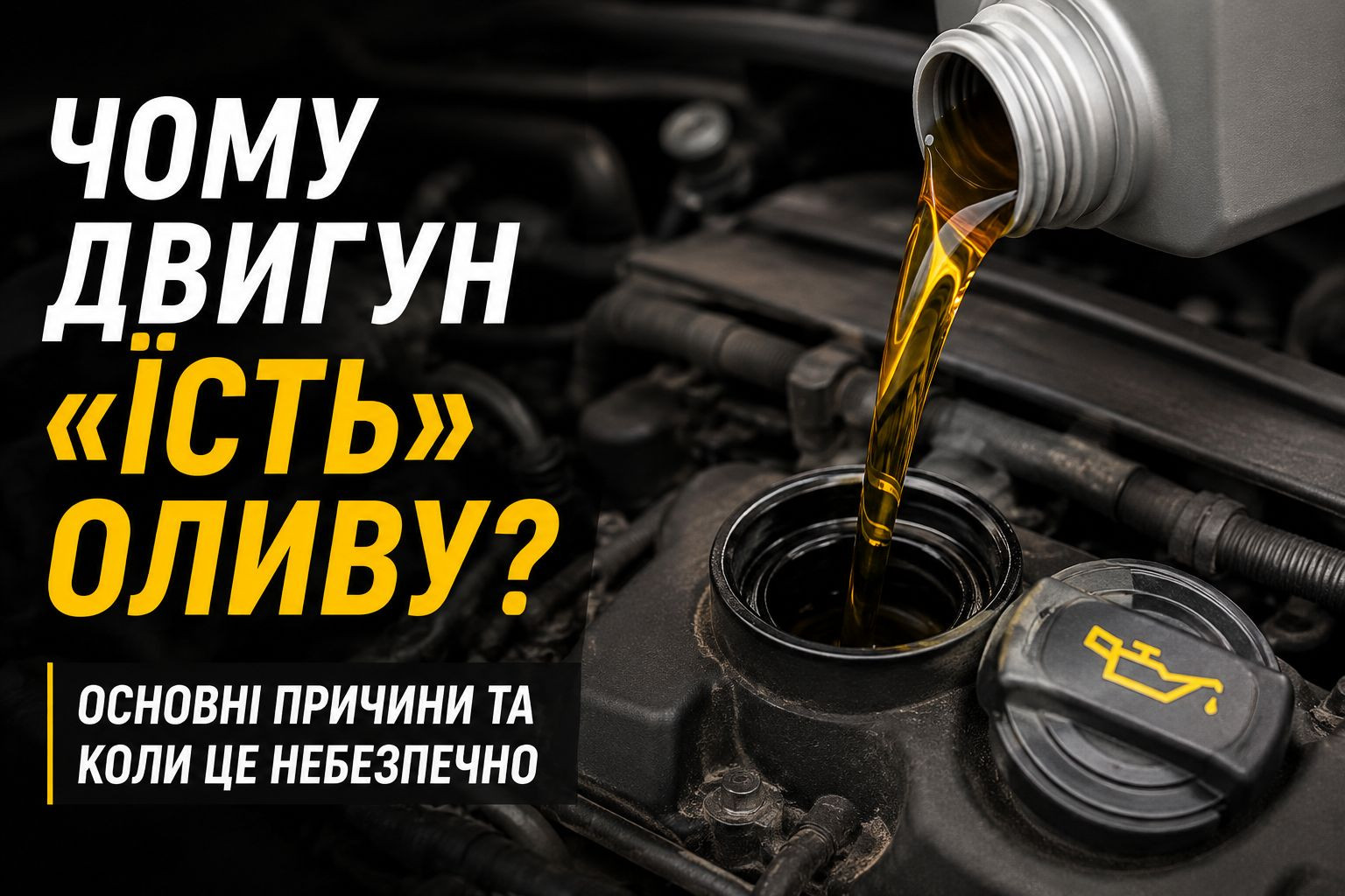 Чому двигун «їсть» оливу: основні причини та коли це небезпечно