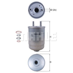 KL752/5D MAHLE Топливный фильтр