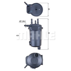 KL632D MAHLE Топливный фильтр