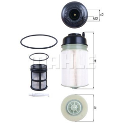 KX406KIT MAHLE Топливный фильтр