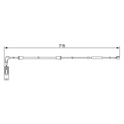 1987474946 BOSCH Сигнализатор, износ тормозных колодок