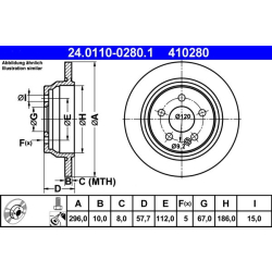 24.0110-0280.1 ATE Тормозной диск