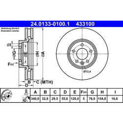 24.0133-0100.1 ATE Тормозной диск