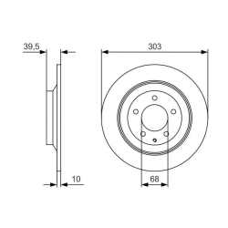 0986479V04 BOSCH Тормозной диск