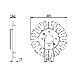 0986479V96 BOSCH Тормозной диск