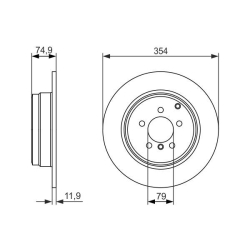 0986479612 BOSCH Тормозной диск