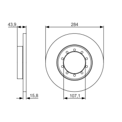 0986479A34 BOSCH Тормозной диск