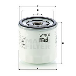 W 7008 MANN-FILTER Масляный фильтр