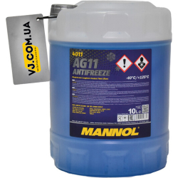 Готовый антифриз Mannol AG11 Longterm G11 синий -40 °C