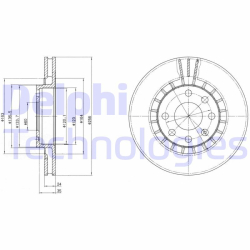 BG2443 DELPHI Тормозной диск