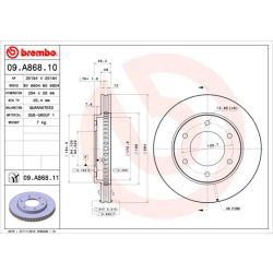 09.A868.10 BREMBO Тормозной диск