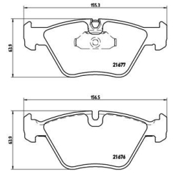P06022 BREMBO Комплект тормозных колодок, дисковый тормоз