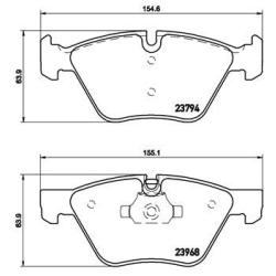 P06036 BREMBO Комплект тормозных колодок, дисковый тормоз