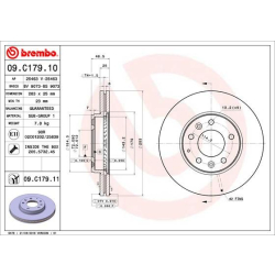 09.C179.11 BREMBO Тормозной диск