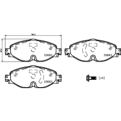P85147 BREMBO Комплект тормозных колодок, дисковый тормоз