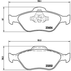 P24055 BREMBO Комплект тормозных колодок, дисковый тормоз