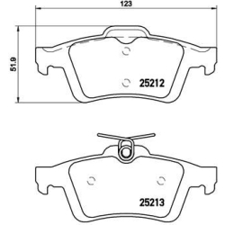 P24148 BREMBO Комплект тормозных колодок, дисковый тормоз