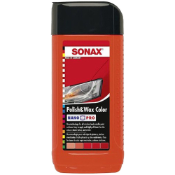 Цветной полироль для кузова Sonax Polish & Wax Color NanoPro красный