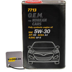Mannol OEM For Korean Cars (MetaL)5W-30 1 л, (MN7713-1ME) моторна олива