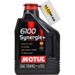 Motul 6100 Synergie+ 10W-40 2 л, (839421) моторна олива