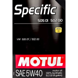 Motul Specific 505 01 502 00 5W-40 5 л, (842451) моторна олива