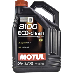Motul 8100 Eco-Clean 0W-20 5 л, (868151) моторна олива