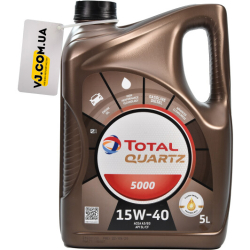 Total Quartz 5000 15W-40 5 л, (quartz500015w405l) моторна олива