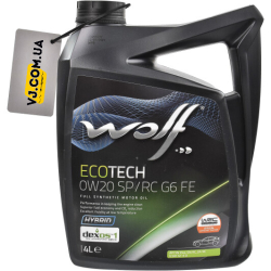 Wolf Ecotech SP/RC G6 FE 0W-20 4 л, (1047260) моторна олива