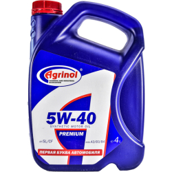 Agrinol Premium 5W-40 4 л, (101785) моторна олива