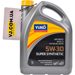 Yuko Super Synthetic C3 5W-30 5 л, моторна олива