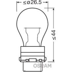 3757AK OSRAM Лампа розжарювання, додатковий ліхтар сигналу гальмування