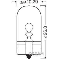 2827-02B OSRAM Лампа розжарювання, стоянкові вогні / габаритні ліхтарі