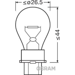 3156 OSRAM Лампа розжарювання, додатковий ліхтар сигналу гальмування