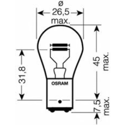 7528ULT OSRAM Лампа розжарювання, задній габаритний ліхтар