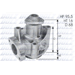 L135 DOLZ Водяной насос, охлаждение двигателя