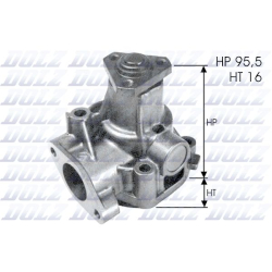 L155 DOLZ Водяной насос, охлаждение двигателя