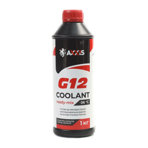 Готовый антифриз Axxis Coolant Ready-Mix G12 красный -36 °C
