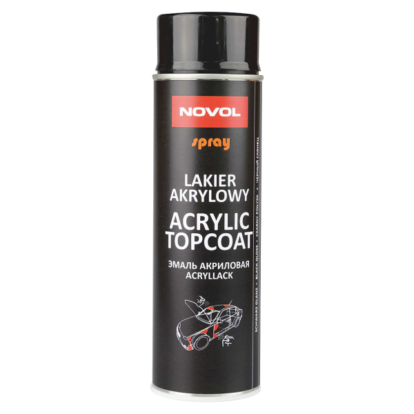 Novol Spray Acryl Topcoat Black Matt, 500 мл (34352) акриловый лак