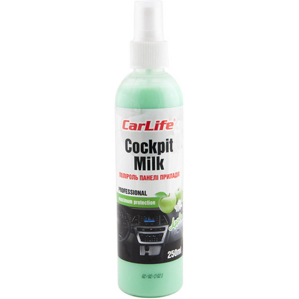 Carlife Cockpit Milk яблоко, 250 мл (CF037) полироль для салона