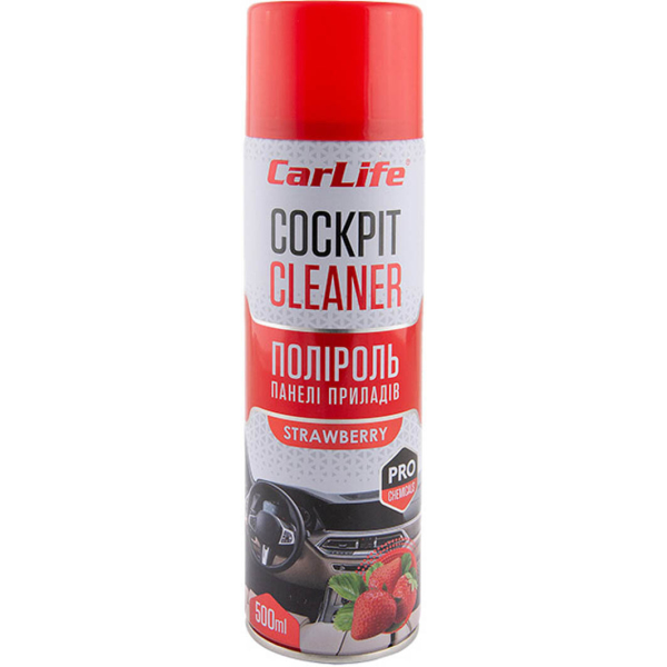 Carlife Cockpit Cleaner клубника, 500 мл (CF505) полироль для салона