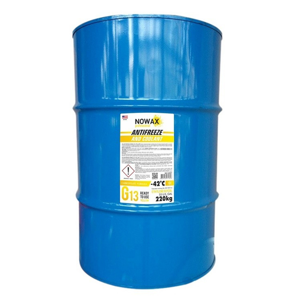 Nowax G13 жовтий -42 °C, 220 л (NX12207) готовий антифриз