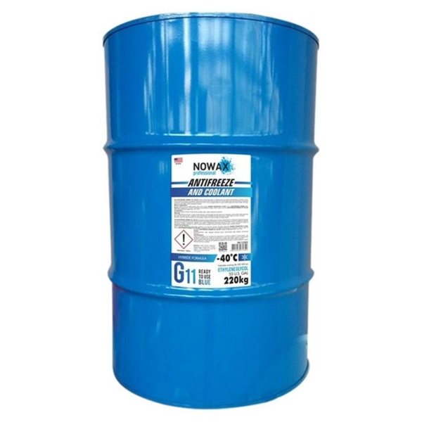 Nowax G11 синий, 220 л (NX12209) концентрат антифриза