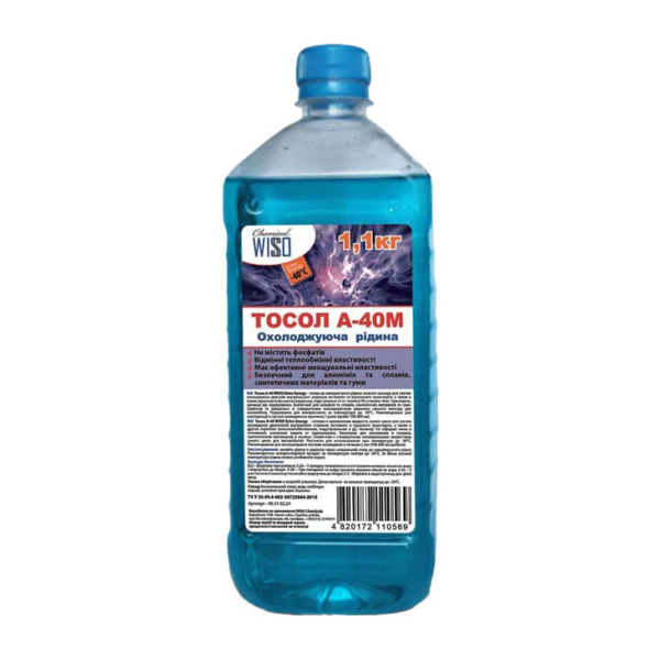 Готовий антифриз Wisso А-40 Extra Energy синій -40 °C