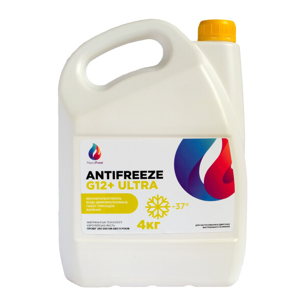 Готовый антифриз NanoFrost Ultra G12+ желтый -37 °C