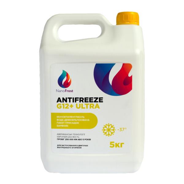 Готовый антифриз NanoFrost Ultra G12+ желтый -37 °C
