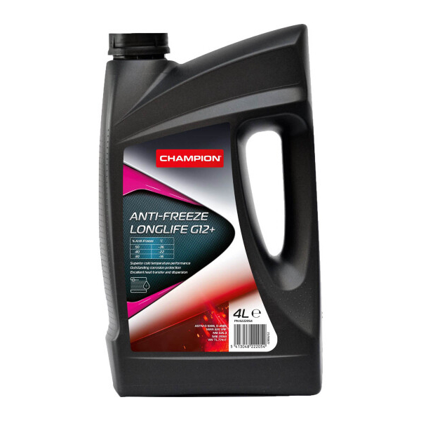 Champion Anti-Freeze Longlife G12+ розовый, 4 л (8222054) концентрат антифриза