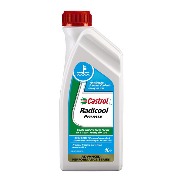 Castrol Radicool Premix G11 синий -37 °C, 1 л (RADICOOLPREMIX1L) готовый антифриз
