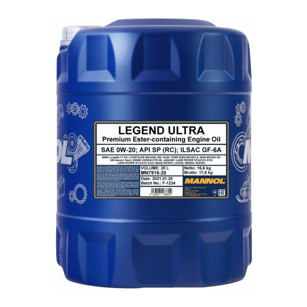 Mannol Legend Ultra 0W-20 20 л, (MN7918-20) моторна олива