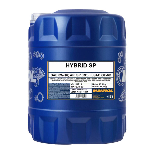 Mannol Hybrid SP 0W-16 20 л, (MN7920-20) моторна олива