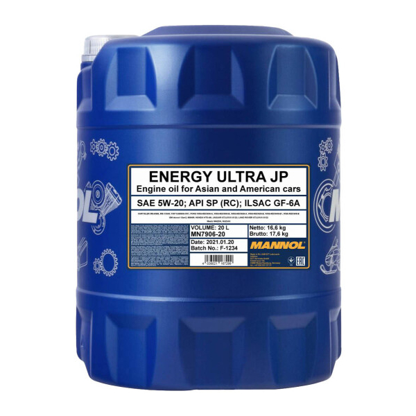 Mannol Energy Ultra JP 5W-20 20 л, (MN7906-20) моторна олива